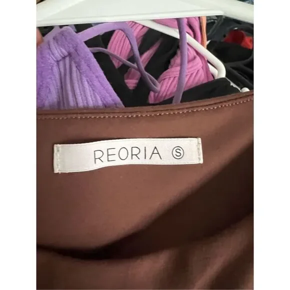 Reoria brown high neck cropped tank S - Picture 3 of 4